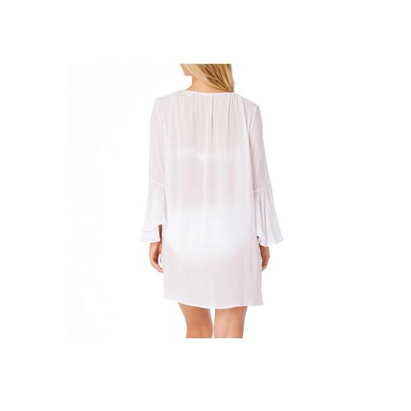 Anne Cole Womens Limited Edition White Swim Cover-Up Size: XL/XXL Flutter Sleeve - Picture 2 of 5